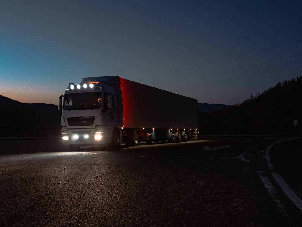 Photograph of a Truck with Lights