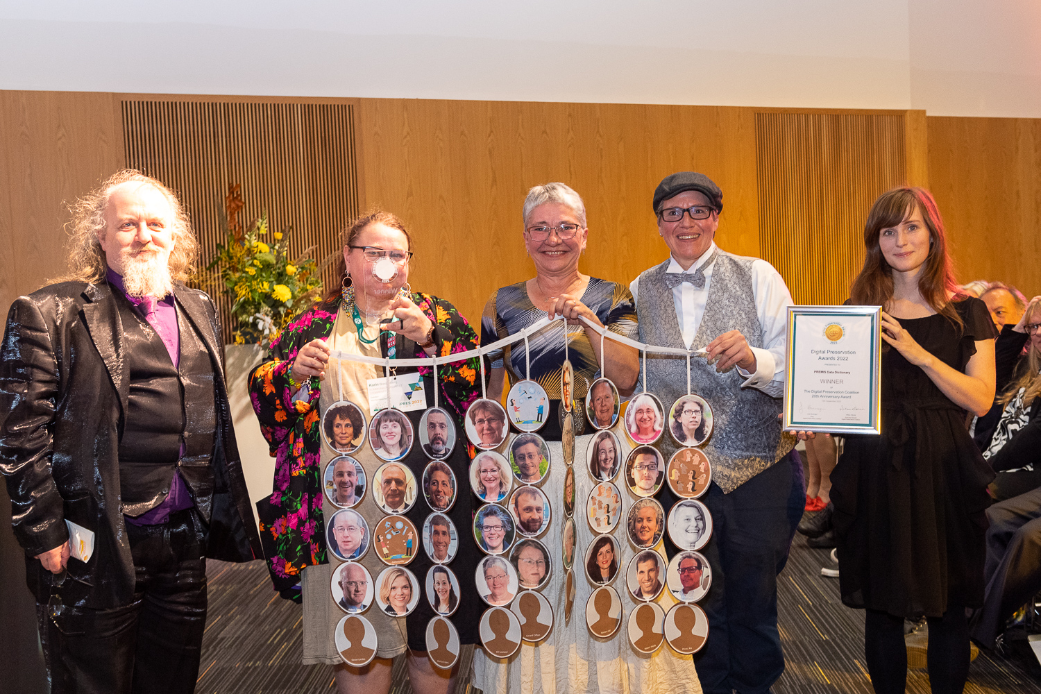 Image showing members of the PREMIS Editorial Committee and of the Digital Preservation Awards Jury at the DPA2022 ceremony