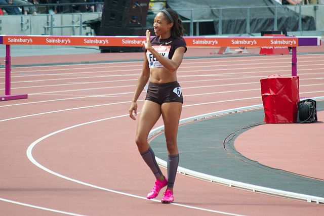 Allyson Felix during the Diamond League meeting in London.