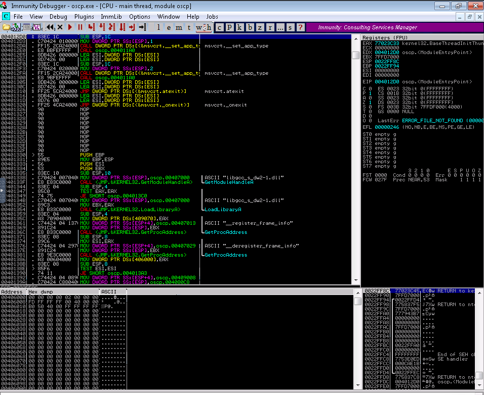 Buffer Overflow Vulnerability - Immunity Debugger