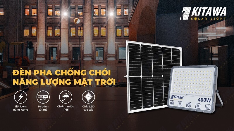 Đèn pha chống chói năng lượng mặt trời 400W - DP15.400