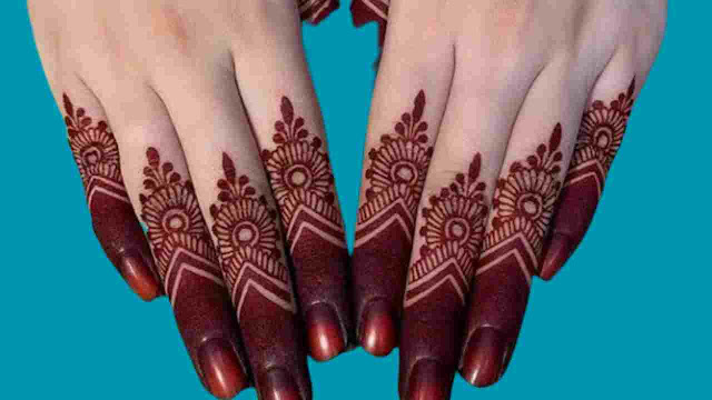 stylish finger mehndi design