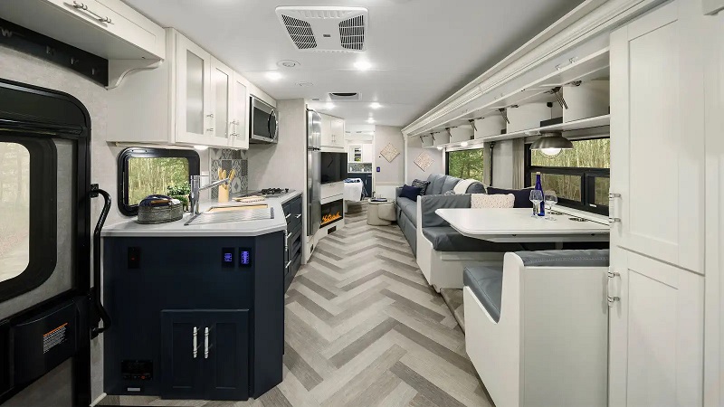 2024 best Class A motorhomes for full-timers Winnebago Adventurer 35F interior