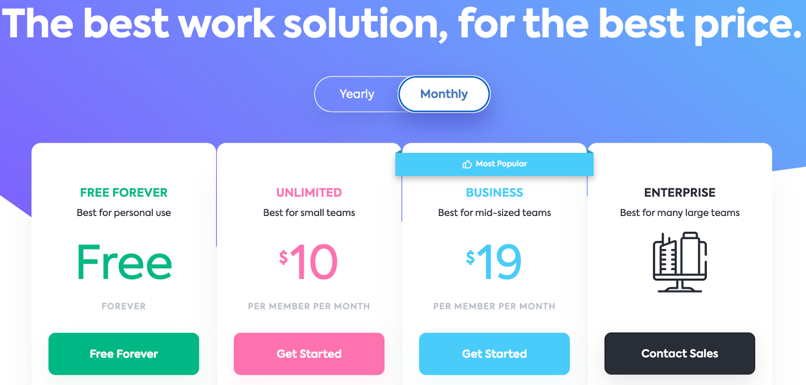 ClickUp pricing