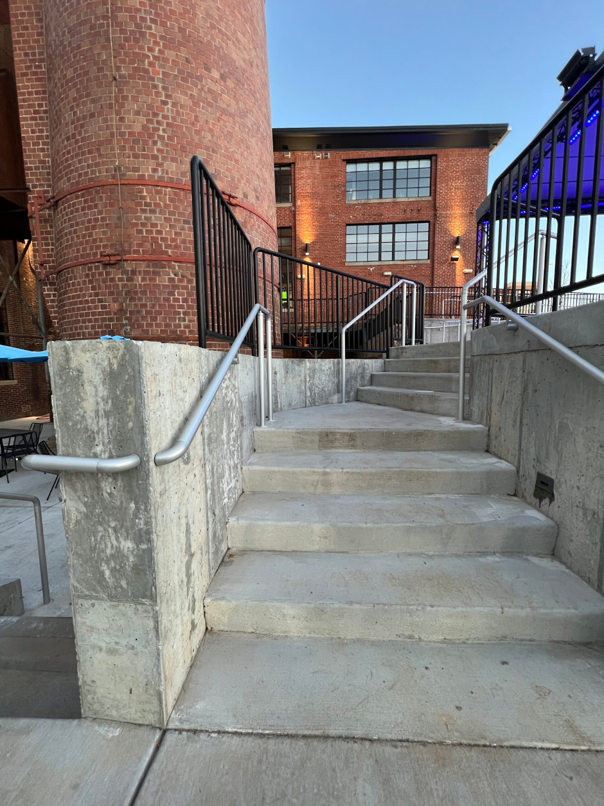 Multiple-Level Exterior Handrail Systems