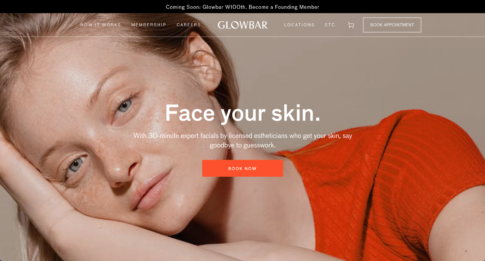 spa website examples, glowbar