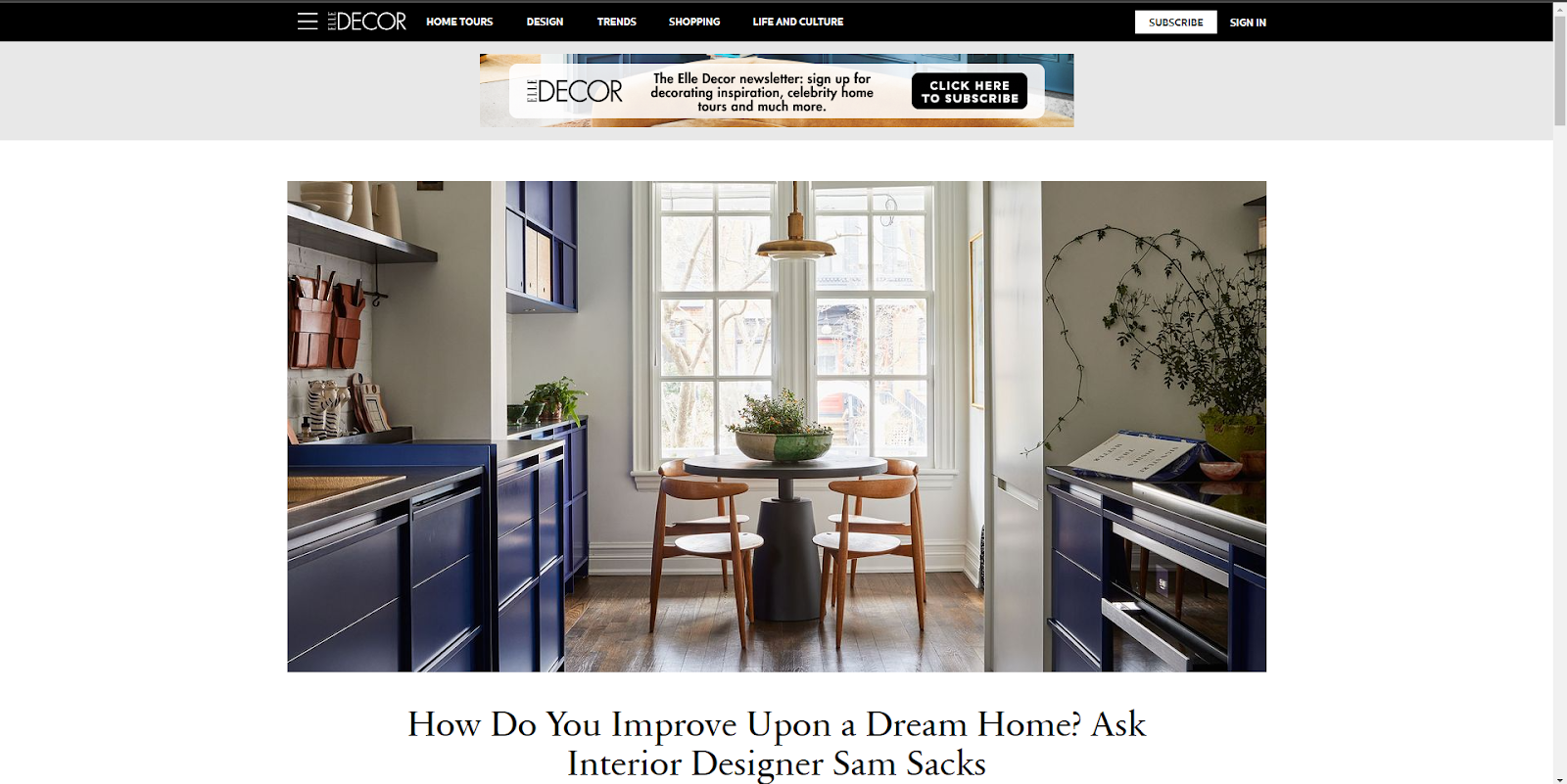 Elle Decor magazine, known in the world of interior design for its essence of luxury and elegance