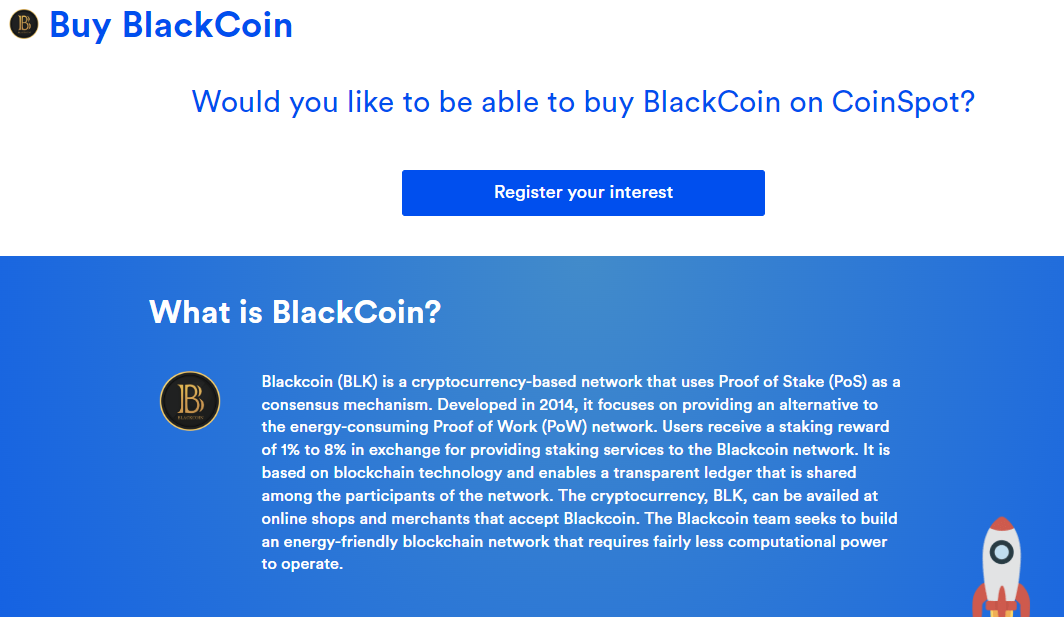 coinspot blackCoin