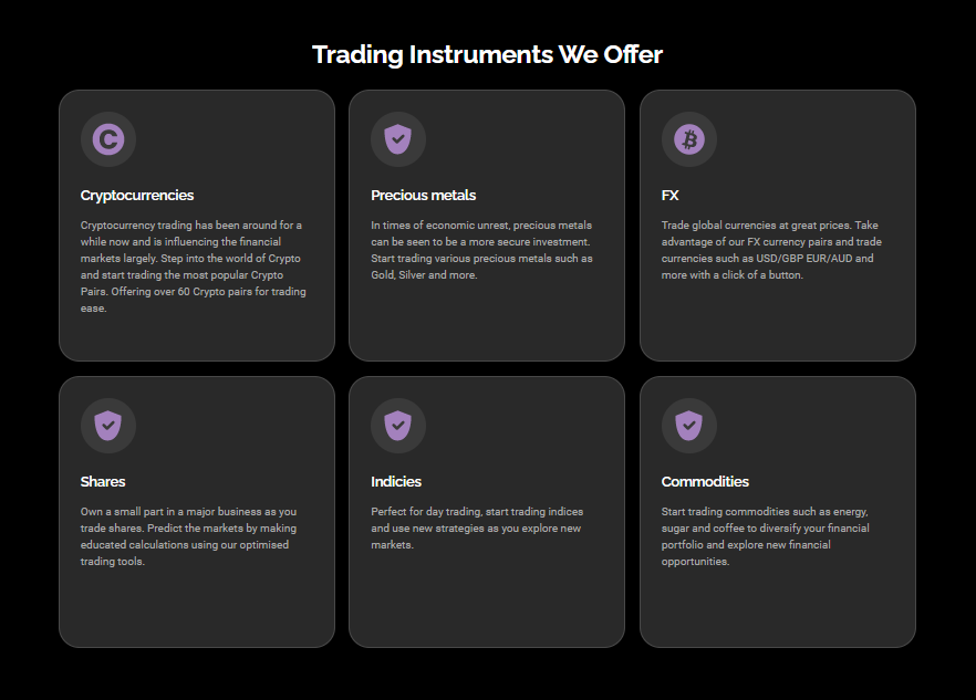 Bnb Trades trading instruments