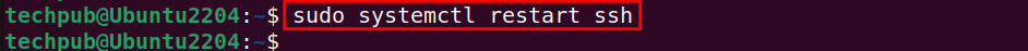 sudo systemctl restart ssh