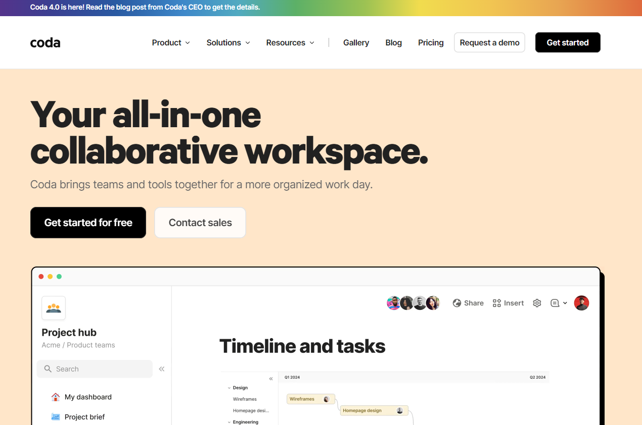 Coda: Your all in one collaborative workspace