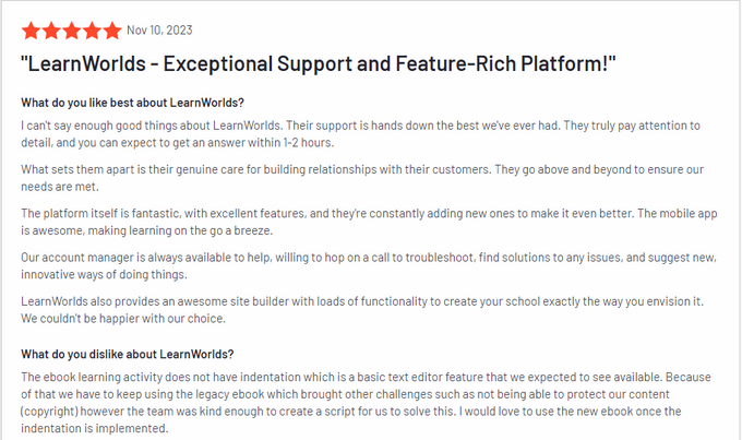 LearnWorlds-reviews