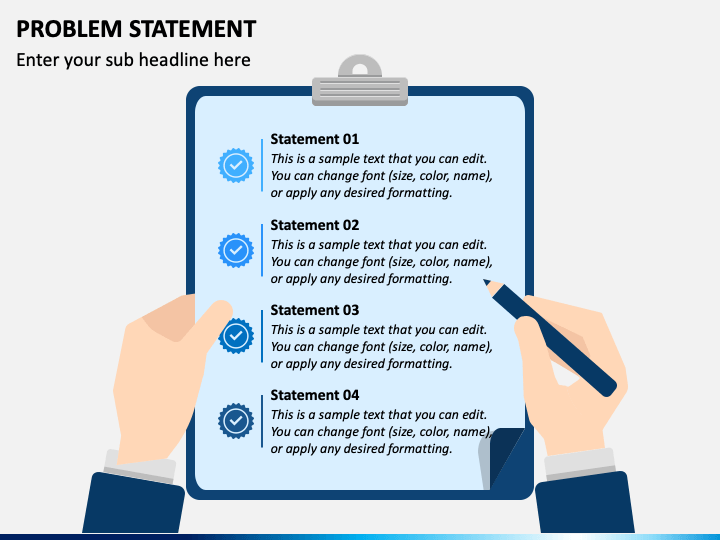 presentation of the written statement of the problem