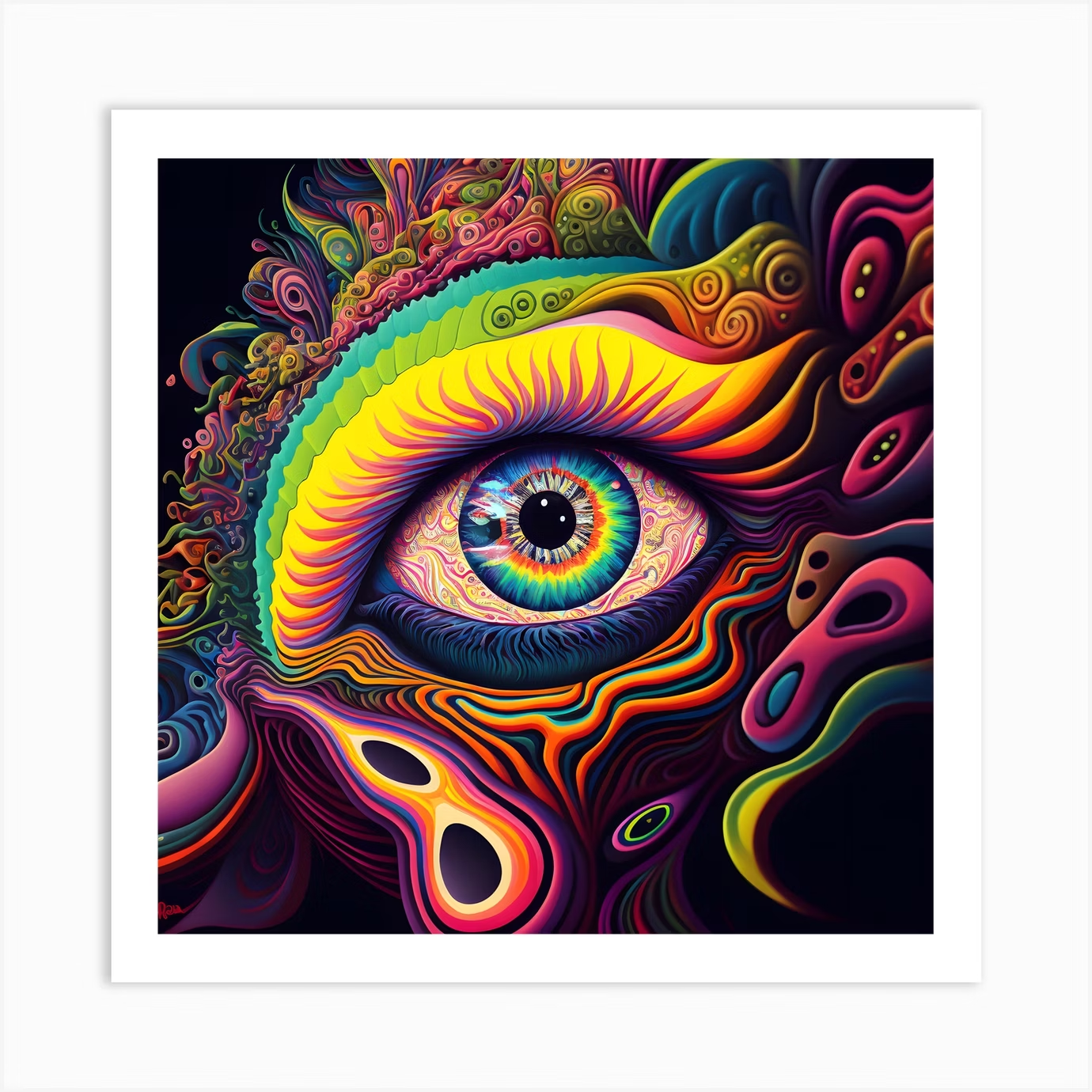 Psychedelic eye art