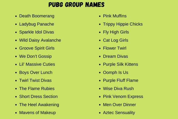 PUBG Group Names