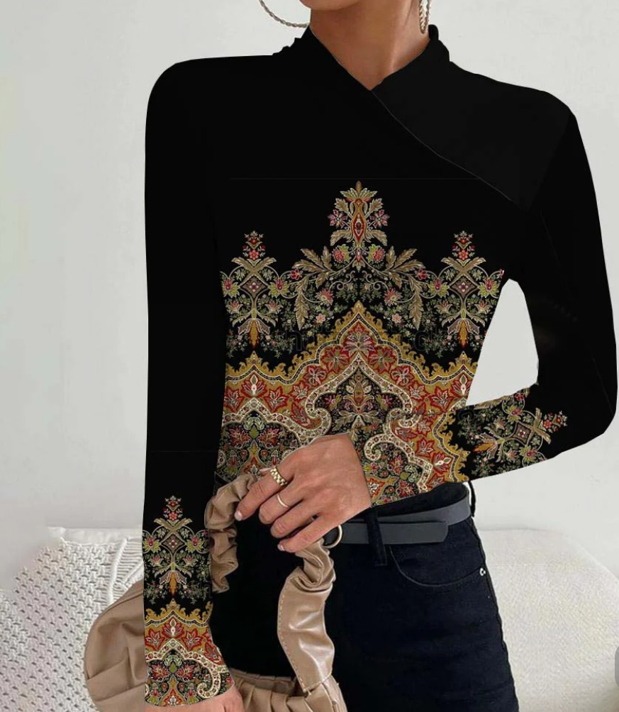 Special Long Sleeve Print Top