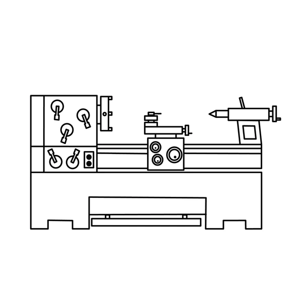 A black and white drawing of a machineDescription automatically generated