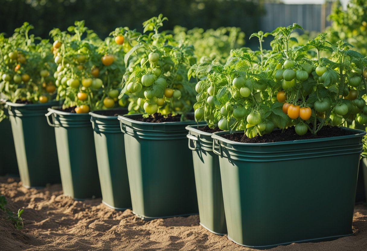 how many tomato plants per 10 gallon bucket