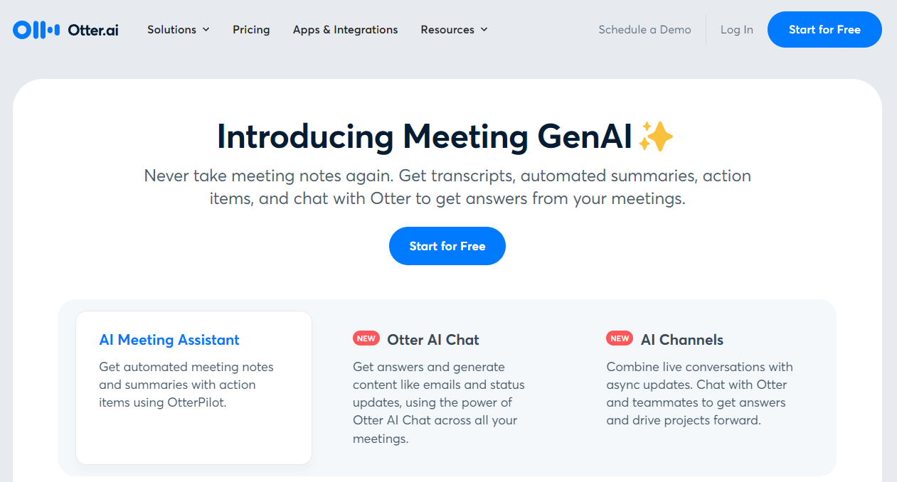 Otter.ai: Introducing Meeting GenAI 