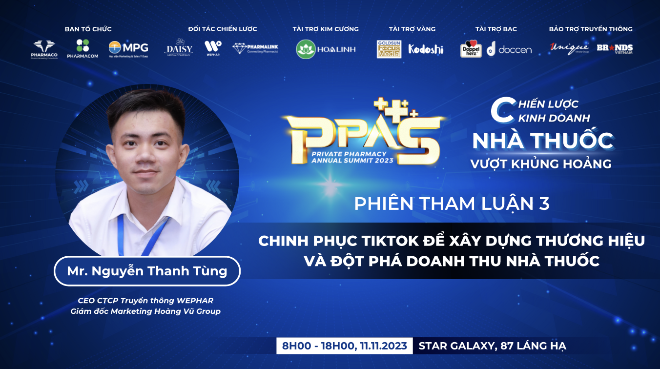 Diễn giả PPAS 2023: Tùng Pharma, người đứng sau những kênh TikTok triệu view về sức khoẻ