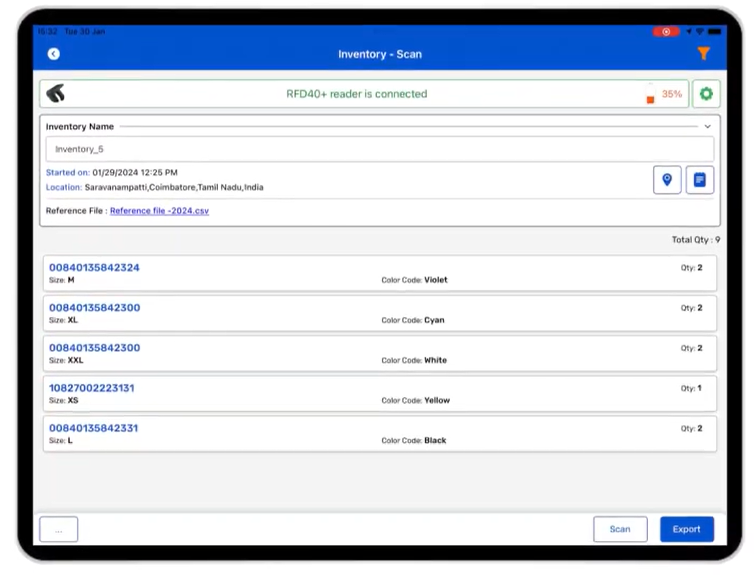 RFID Software for Inventory Tracking