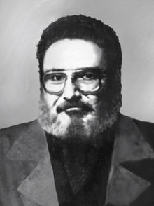 Imagen en blanco y negro de un hombre con barba y bigote

Descripción generada automáticamente con confianza baja