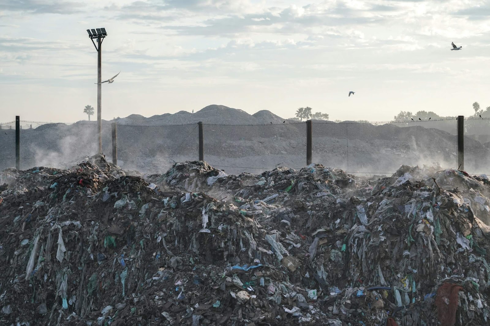 landfill filled with waste