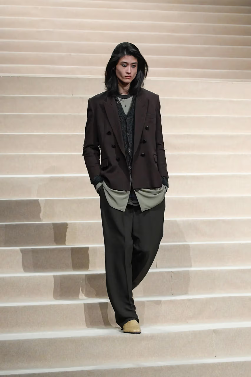 Picture showing a model for Magliano at  Milan Fashion Week Men’s FW24