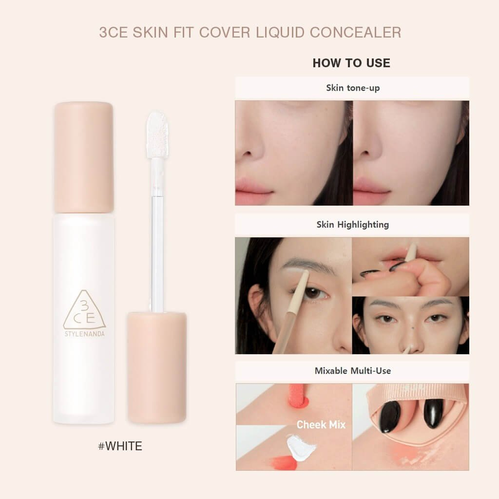 Kem che khuyết điểm 3CE Skin Fit Cover Liquid Concealer