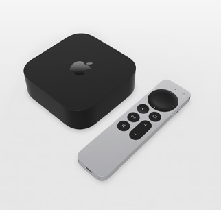 Apple TV 4K Streaming Device and Remote Control