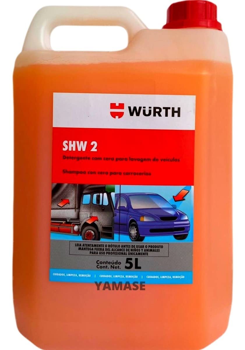 Shampoo Automotivo Com Cera SHW2 Wurth - 5L