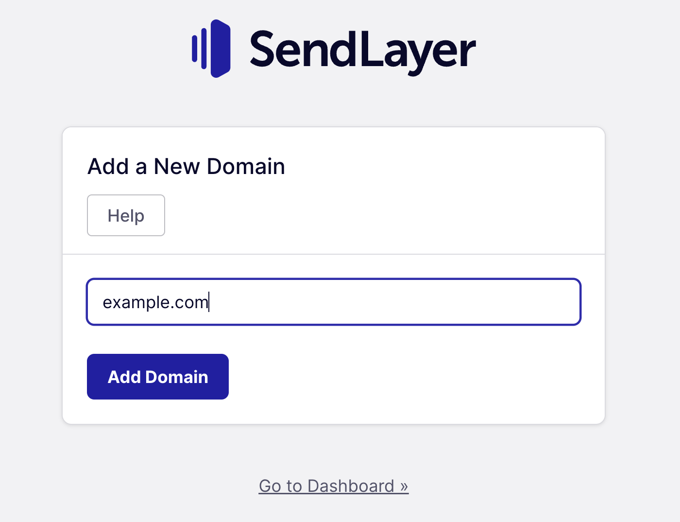 Adding a new domain to SendLayer