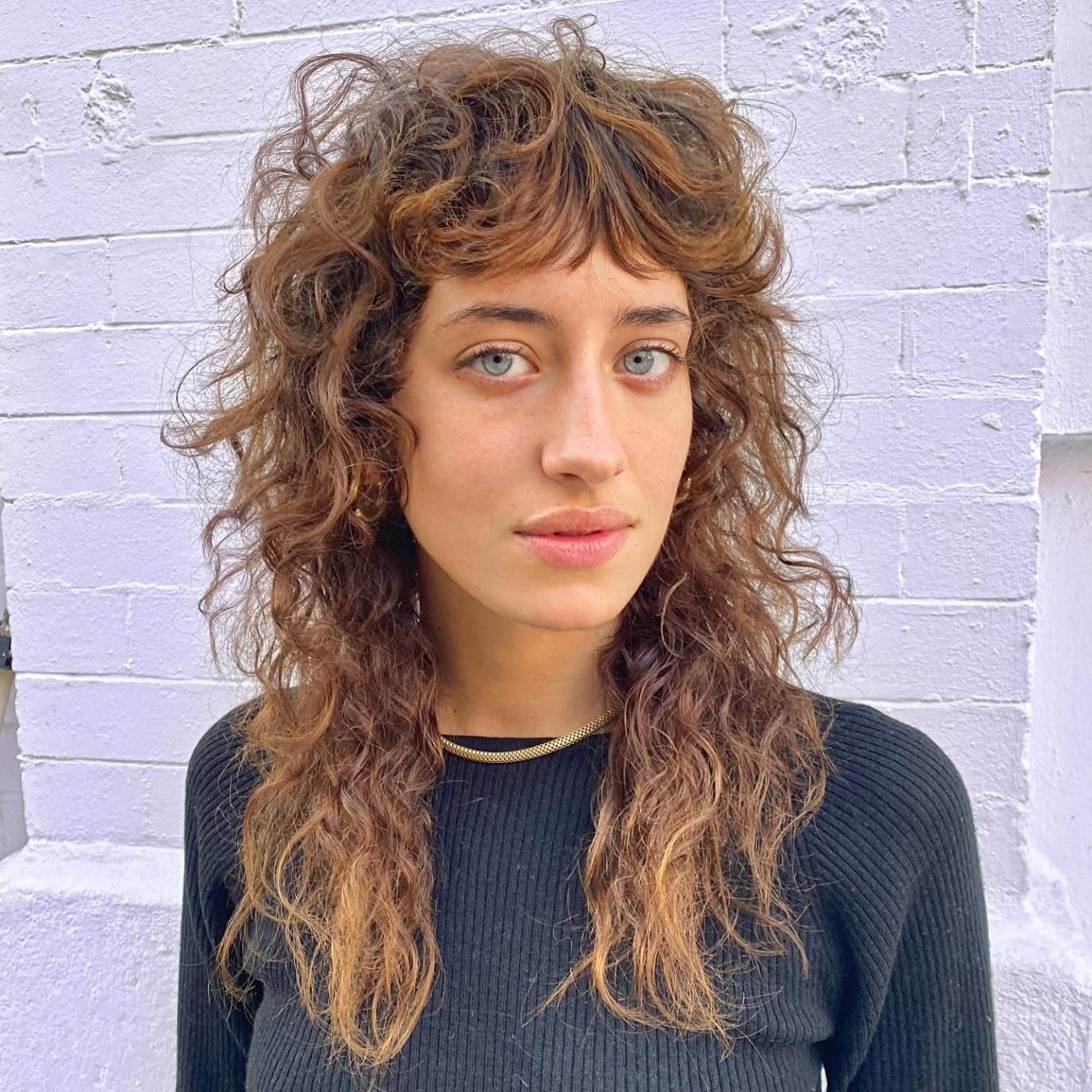 long shag haircut with layered curls