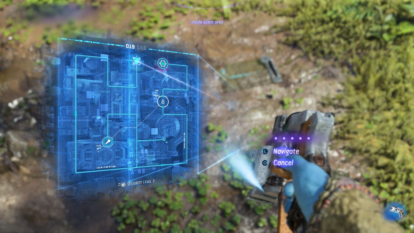 An in game screenshot of the SID hacking mini game from the game Avatar: Frontiers of Pandora