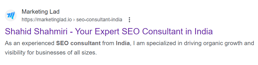 serp result