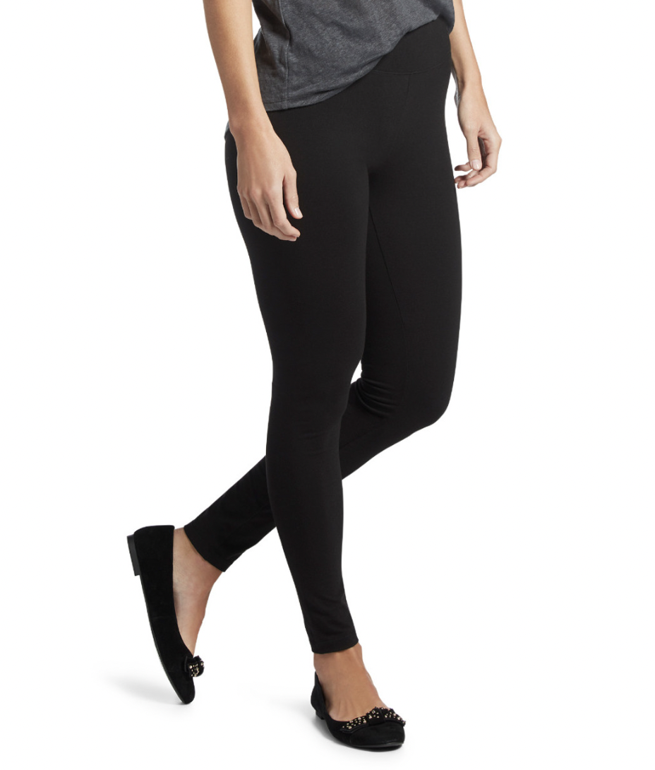 J. Jill Pima Cotton Ankle Leggings Elastic Waist Stretch Black