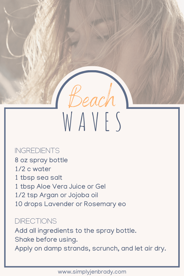 A DIY spray to help you achieve beach wave hair.