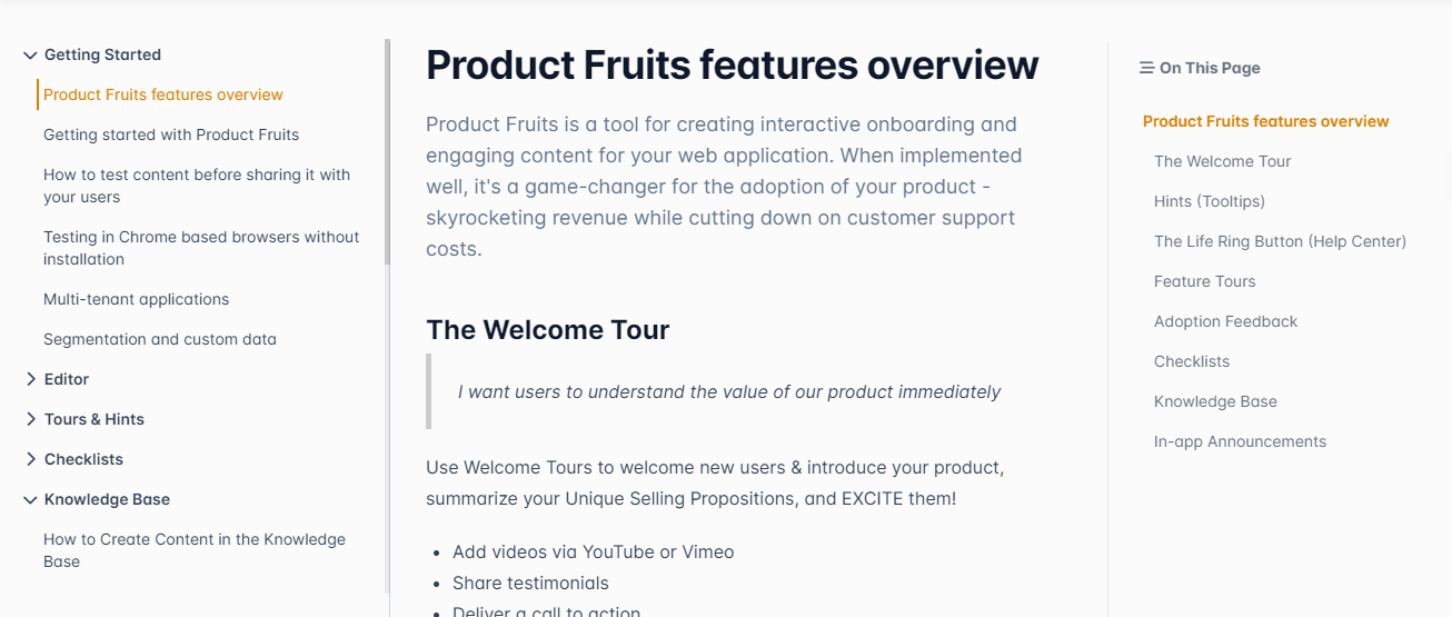 Product Fruit's troubleshooting guide