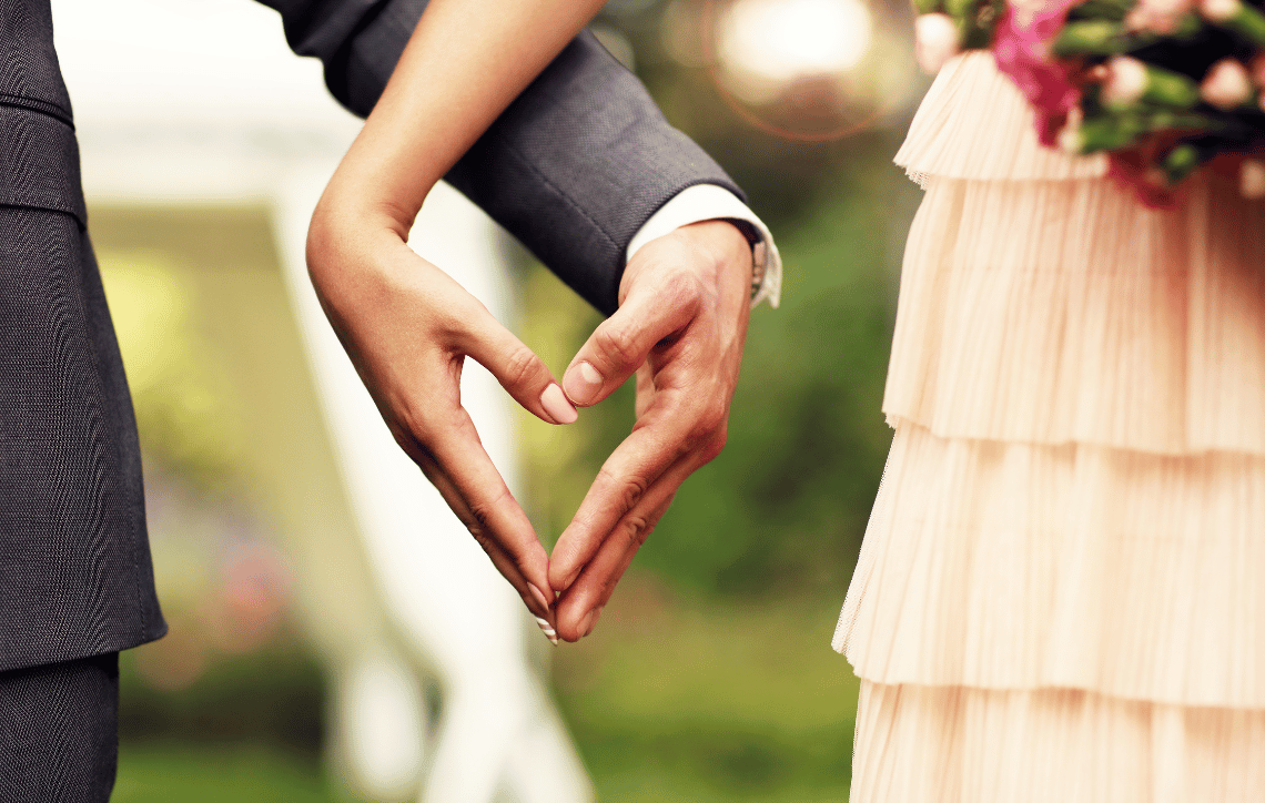 Wedding couples hands