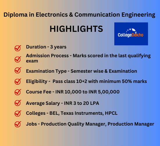 Diploma in Electronics and Communication Engineering Course Highlights