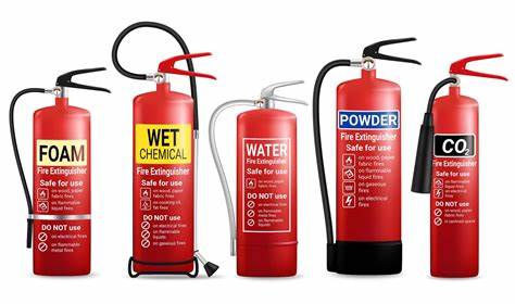 different types of fire extinguishers