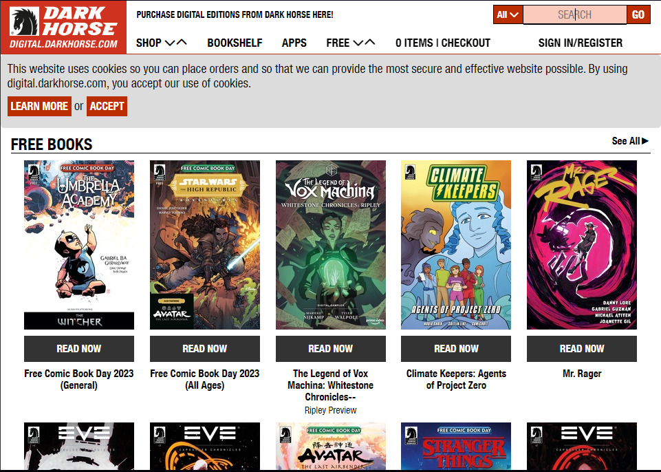 Dark Horse - Best Sites to Read Comics Online for Free 