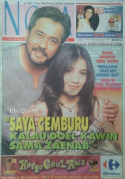 Penampilan Cornelia Agatha di tabloid nasional tahun 1992 (Photo: Instagram @teamsaraah)