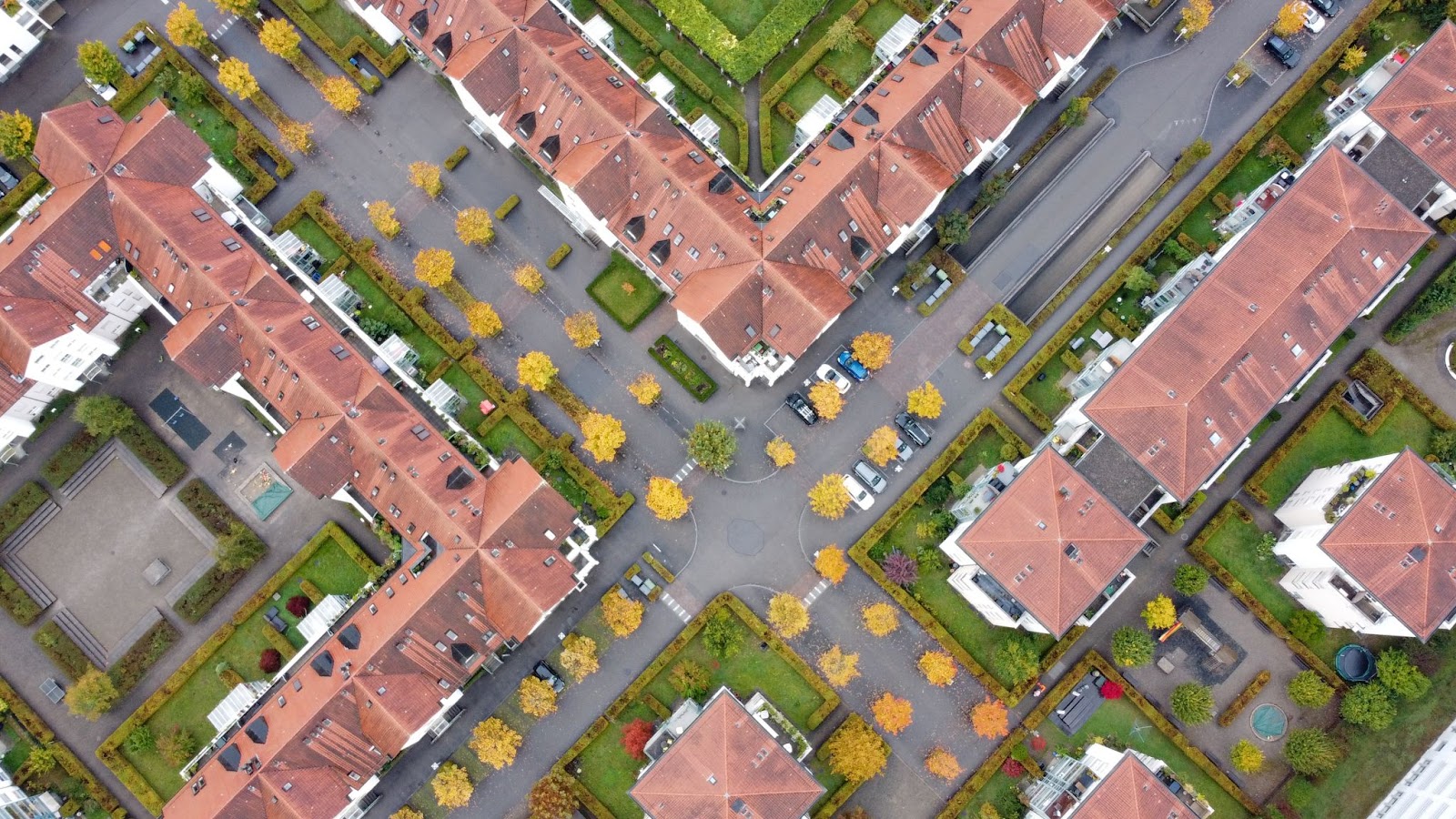 aerial image of a neighborhood to show one of the types of Photography