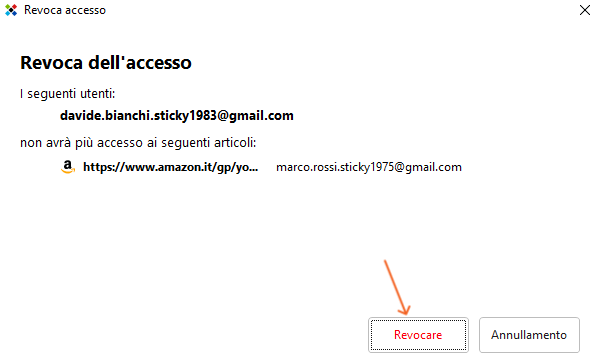 revoca accesso