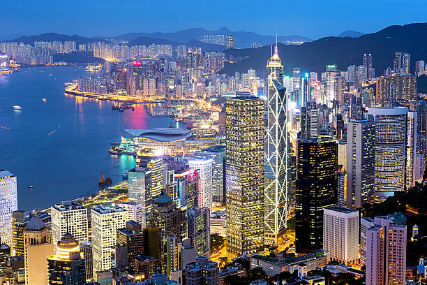 Hong Kong 
bustling streets