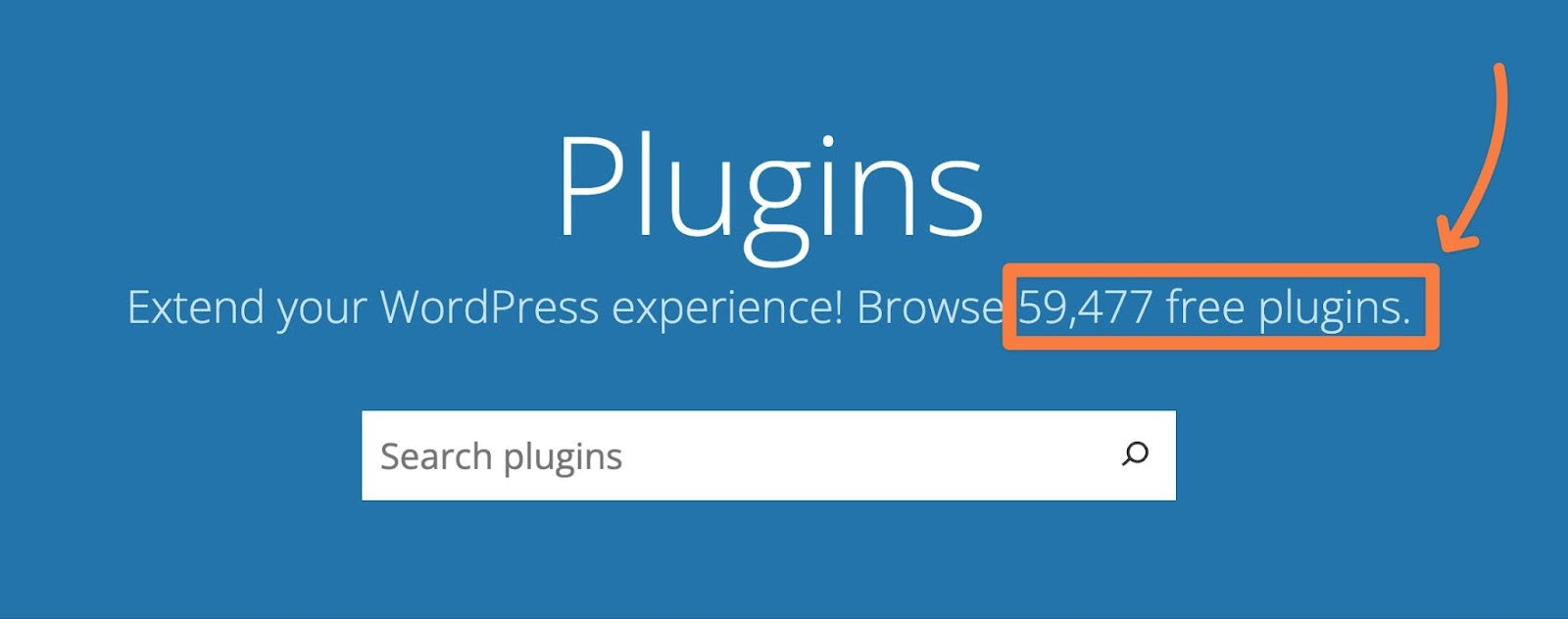 The WordPress.org plugin marketplace has almost 60,000 free plugins