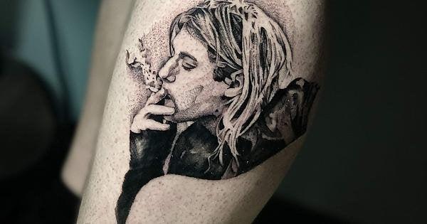 Kurt Cobain done by David Chea at Glass St Tattoo, Manchester NH : r/tattoos