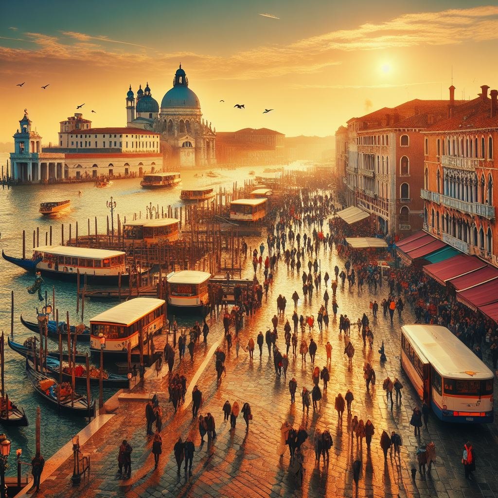 Venice's harbor, Italy