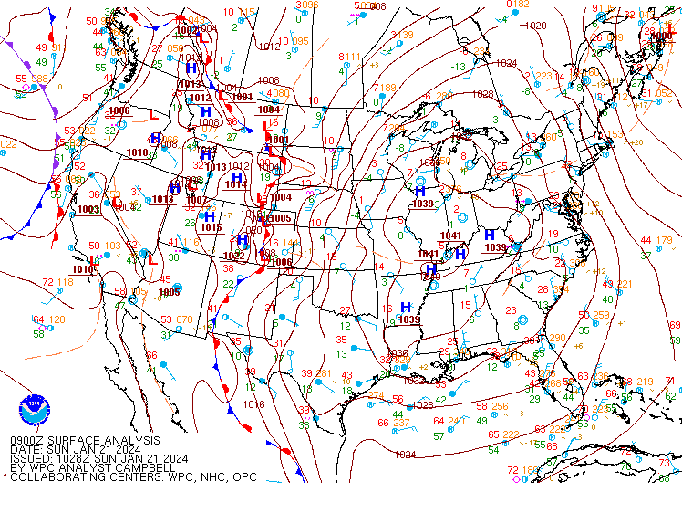 An example surface analysis chart.